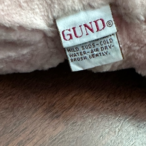 Gund Pink "Smoothie" 8" Bear with Floral Bow ~ Stands Independently - Picture 5 of 9